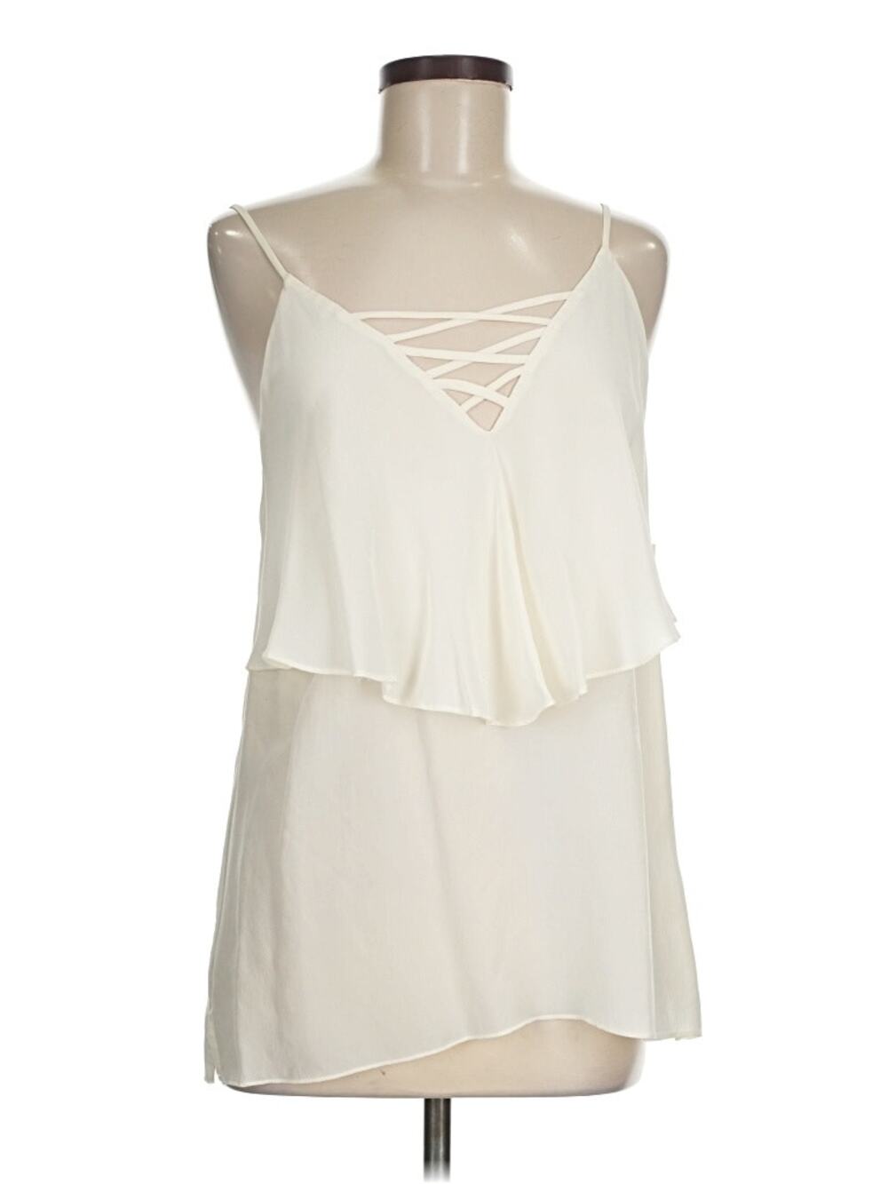NWT Silk Bailey 44 Ivory Feminine Flowy Tank Size M